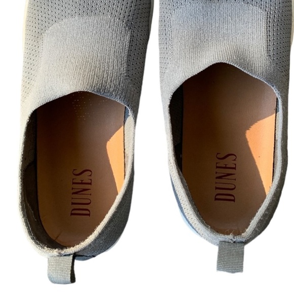Dunes Gray Knit Slip On Sneakers Size 9.5 One Inch Platform Soles Minimalist - Picture 8 of 9